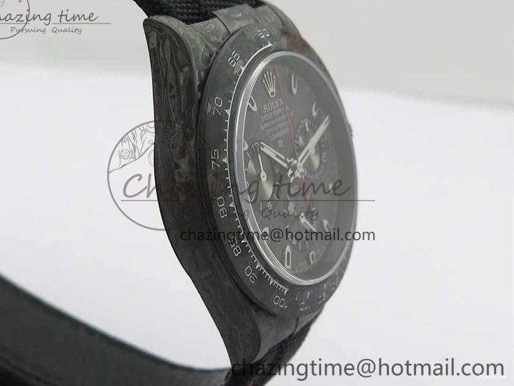 MiroTime 0414 Stretchable Daytona DIW All Black Carbon Noob 1:1 Best Edition Black Dial on Black Nylon Strap SA 2582